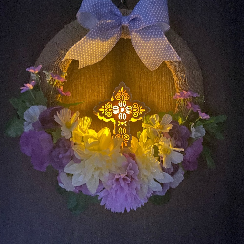 Handmade Easter wreath. Easter decor. Spring decor. Spring wreath. Easter gift